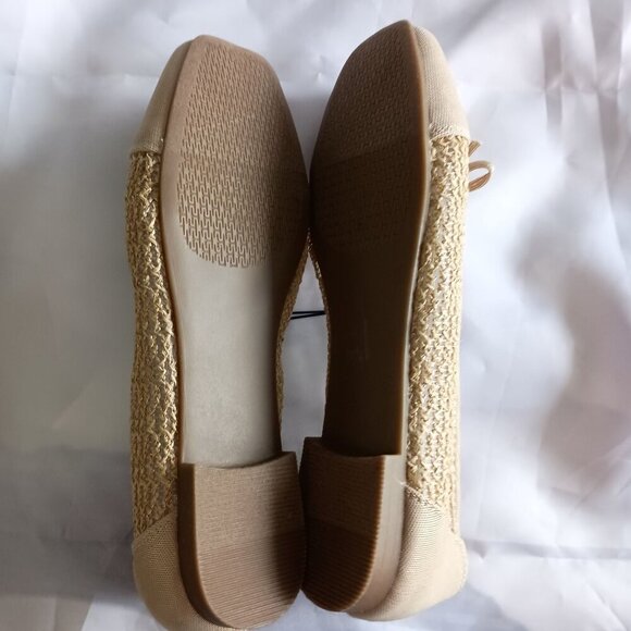 Cliffs by White Mountain Bodhi Ballet Flats 9.5 Wide Natural Metallic NWOB - Picture 6 of 10
